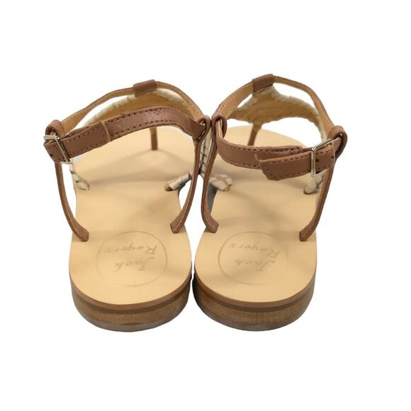 Jack Rogers Maci Leather Sandal Cognac Bone - Picture 6 of 12